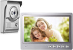 Sistema de video portero, monitor de 9 pulgadas para timbre de video con cable, timbre con cámara y monitor compatible con visión nocturna, desbloqueo, monitoreo, doble vía para villa, hogar