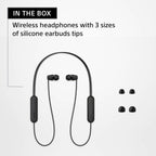 Sony WI-C100 - Auriculares inalámbricos Bluetooth con micrófono