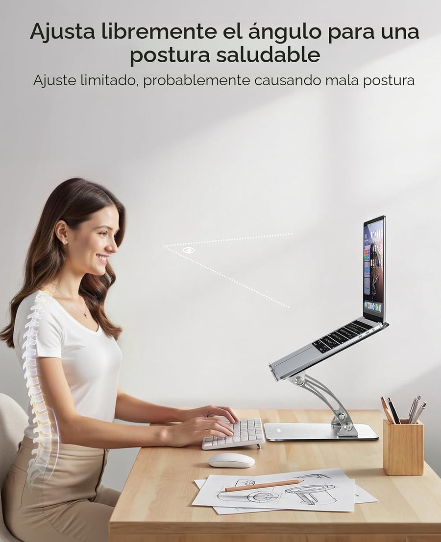 Nulaxy Soporte para portátil totalmente ajustable para escritorio,...