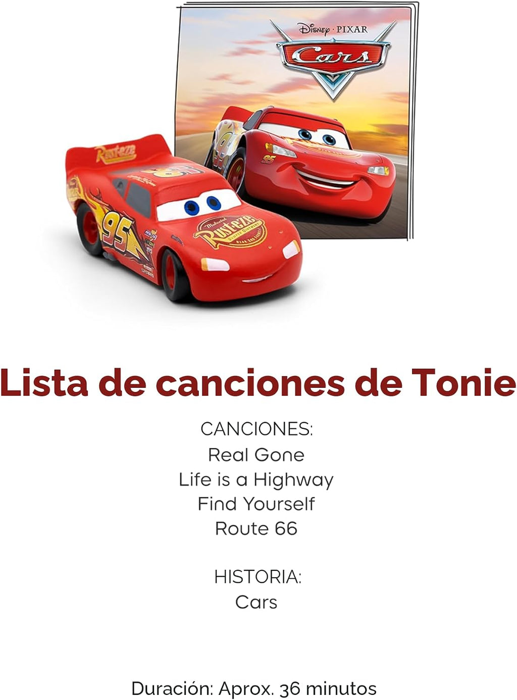 Toniebox 2 Audio Player Disney Bundle para Kids 3+ con Lightning McQueen, Simba, Winnie Pooh, y Baloo - Sunset Red