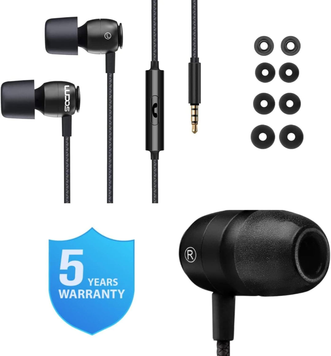 Auriculares con cable Ludos Clamor, auriculares intraaurales, 5 año...