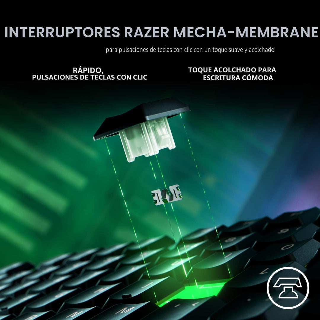 Teclado para juegos Razer Ornata V3: Teclas de perfil bajo - Interr...