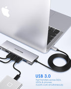 LENTION, CB-TP-C36pHCR-1M-GRY, hub USB 3.0