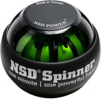 NSD Giroscopio de Arranque Manual con Empuje del Pulgar – Hasta 15,000-18,000 RPM Fortalecedor de Mano y Muñeca Premium y Duradero para Entrenamiento de Fuerza de Agarreh, Ejercicio de Antebrazo y Alivio del Dolor