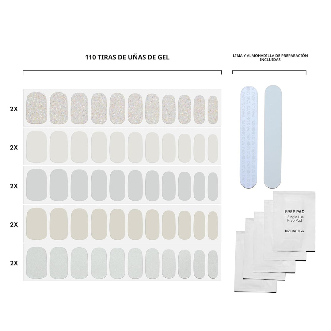 Dashing Diva - Kit de tiras de uñas de gel brillantes 5 en 1 - Best...