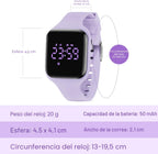 Relojes para niños y niñas, reloj deportivo digital con contador de pasos, podómetro, alarma de vibración, sin aplicación, impermeable, rastreador de fitness, reloj para niños, niñas, adolescentes