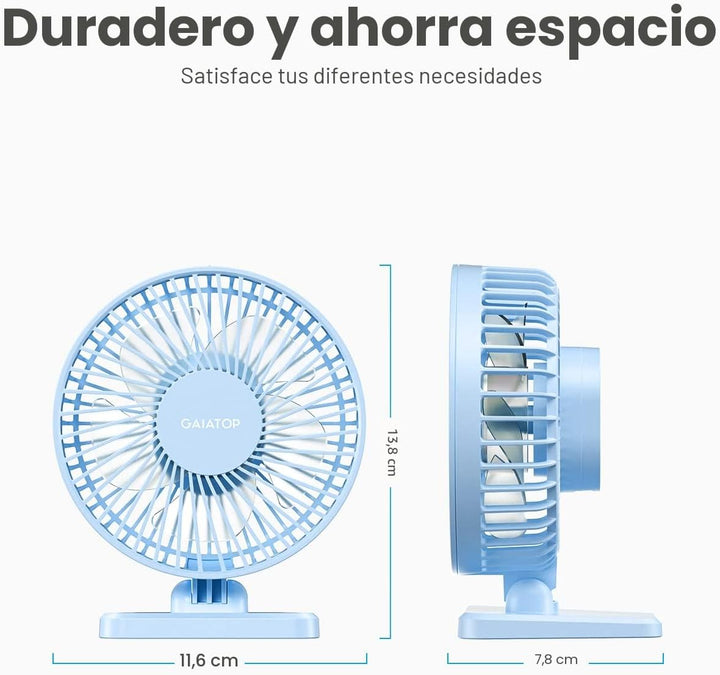 Gaiatop Ventilador de escritorio USB, pequeño pero potente, portáti...