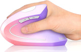 Lekvey Ratón ergonómico, ratón inalámbrico vertical recargable 2.4...