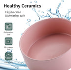 Tazón de cerámica elevado y elevado para perros de razas pequeñas y medianas, cuenco de agua con soporte, plato de alimentación de mascotas pesado antideslizante de 6 pulgadas, 3.6 tazas