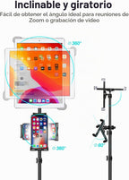 elitehood Soporte de trípode para iPad, soporte de tableta ajustable de