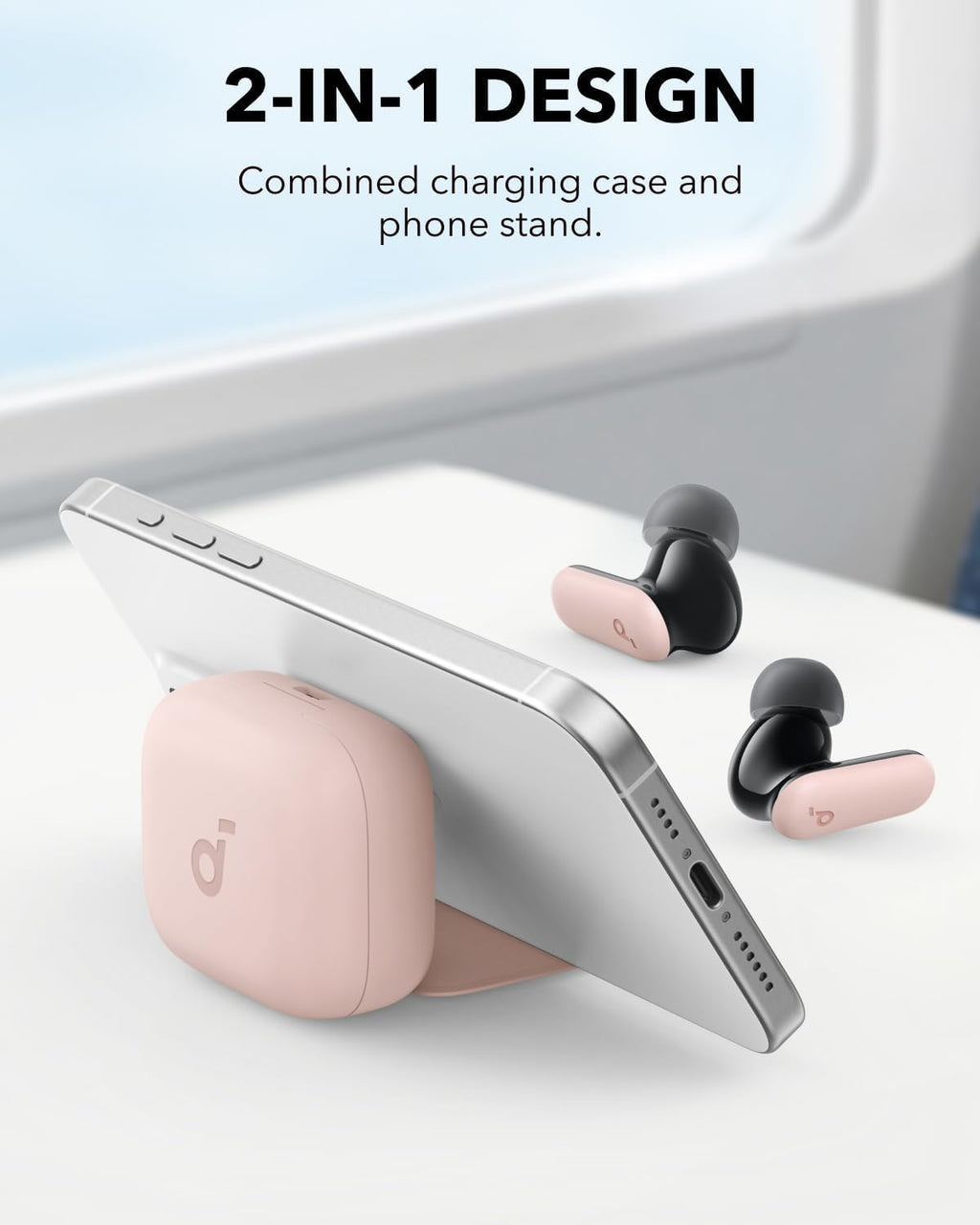 Soundcore Auriculares con cancelación de ruido P30i by Anker, Rosa