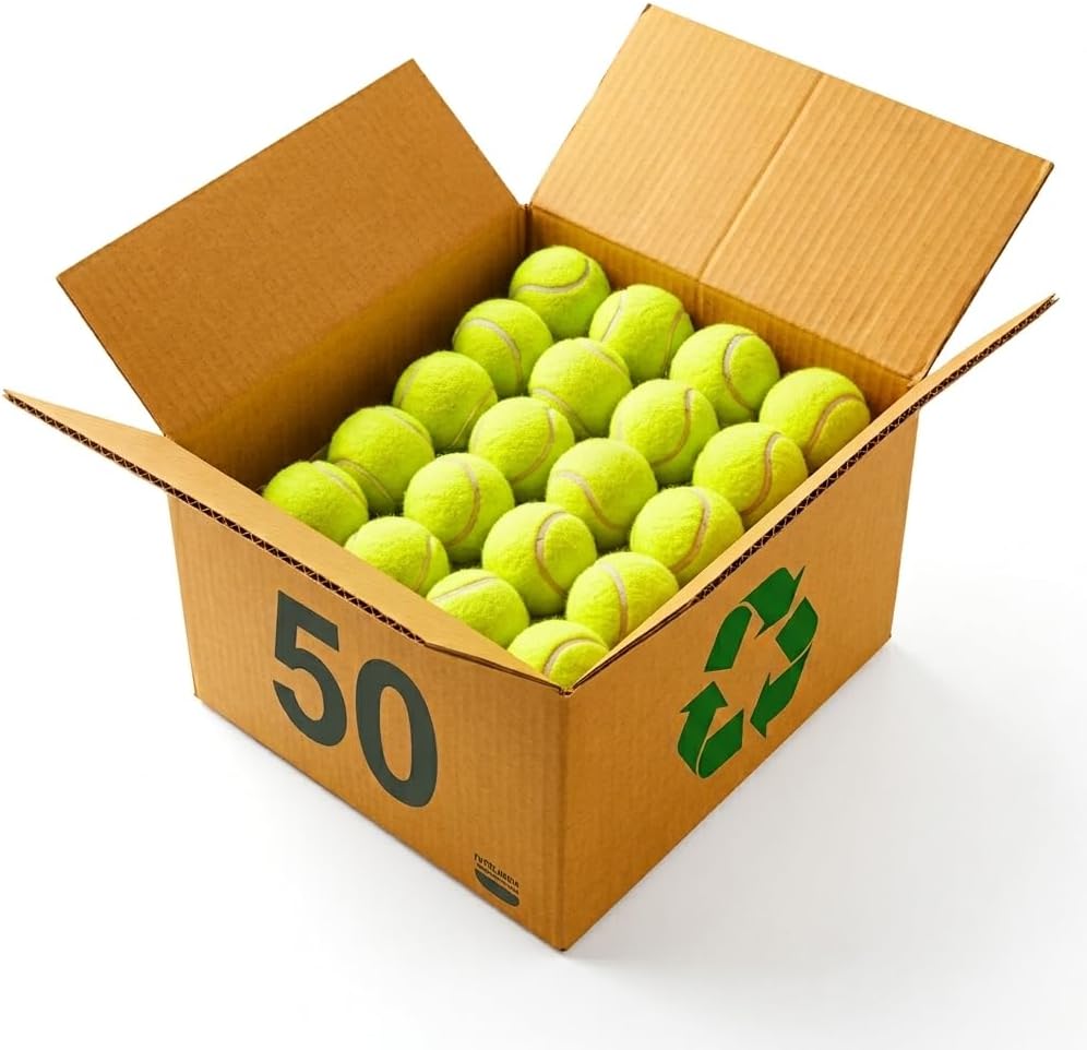 VIV Pelotas de tenis avanzadas a granel, 30/50/100 + pelota de presión de práctica que rebota de 53 pulgadas de alto duradero; tamaño oficial de 2.5 pulgadas, pelotas de tenis más resistentes para