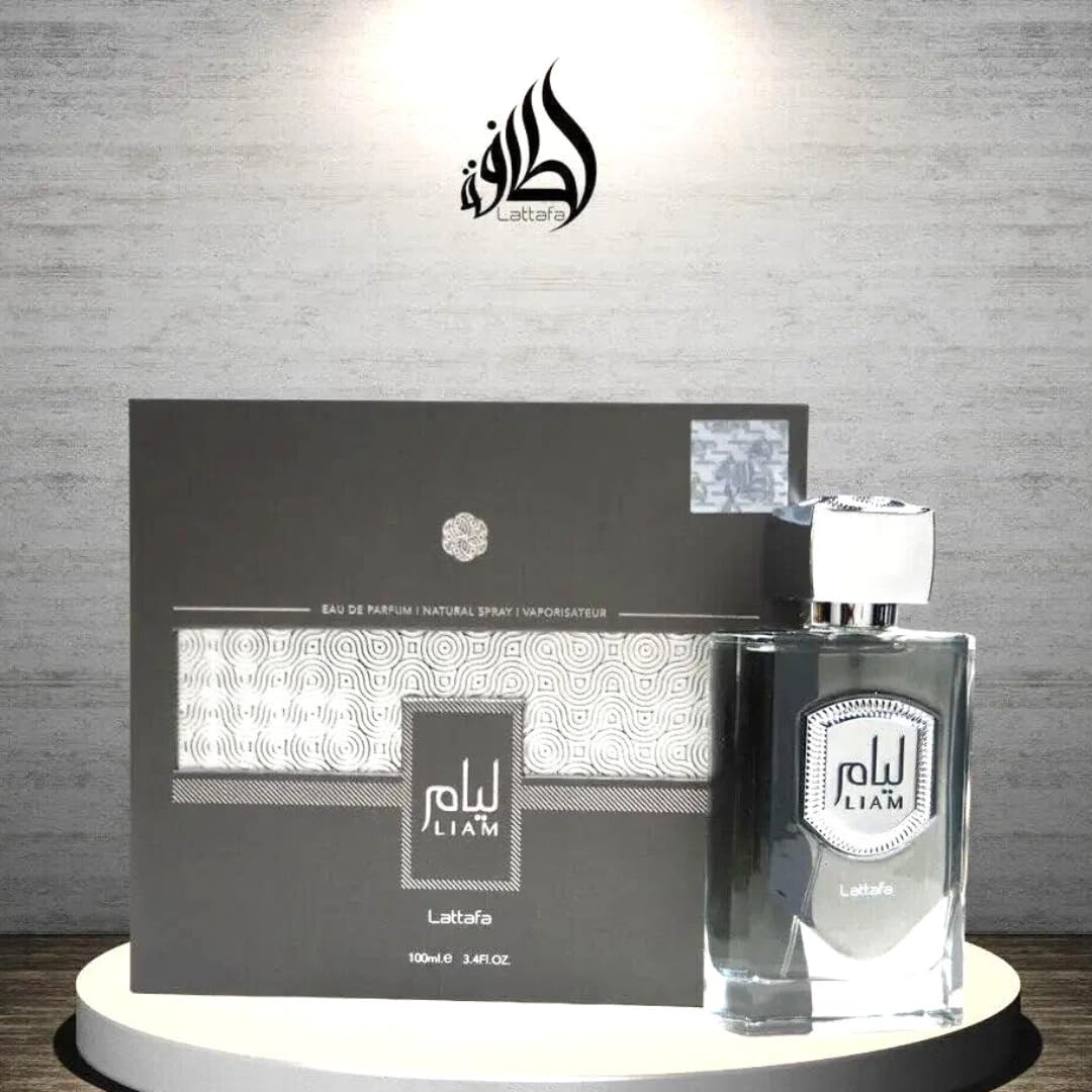 Lattafa Liam Grey para Unisex Eau de Parfum en Spray, 3.4 onzas \/...