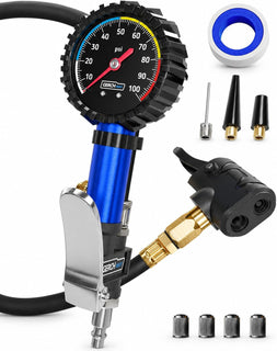 Adaptador de Válvula Presta para Bomba con Pinza de Aire Desmontabl...
