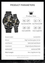 OLEVS Relojes de Pareja de San Valentín - Lujo, Moda para Hombre y Mujer, Juego de Relojes