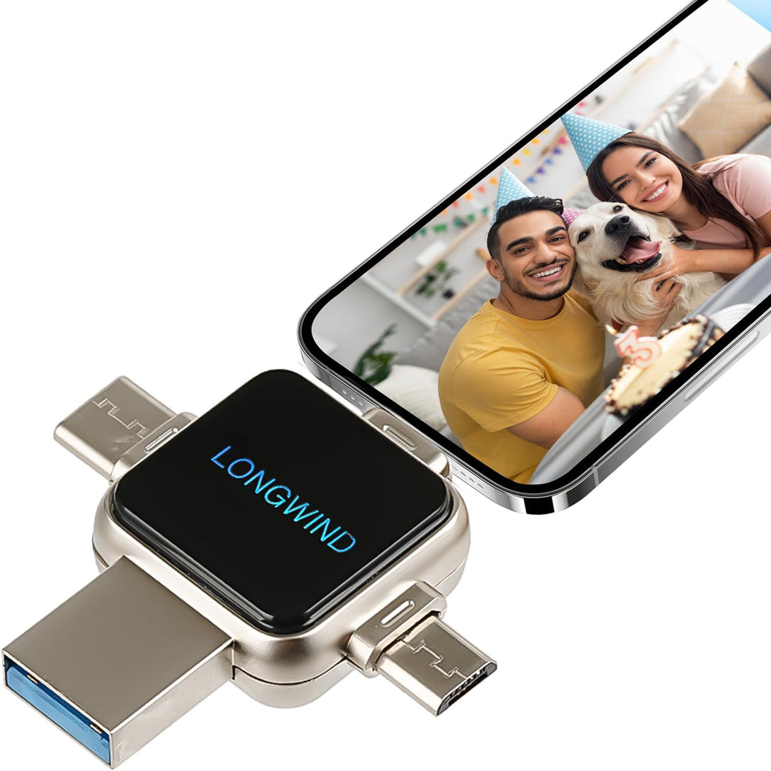 LONGWIND - Unidad flash USB 3.0 de alta velocidad de 512 GB, memori...