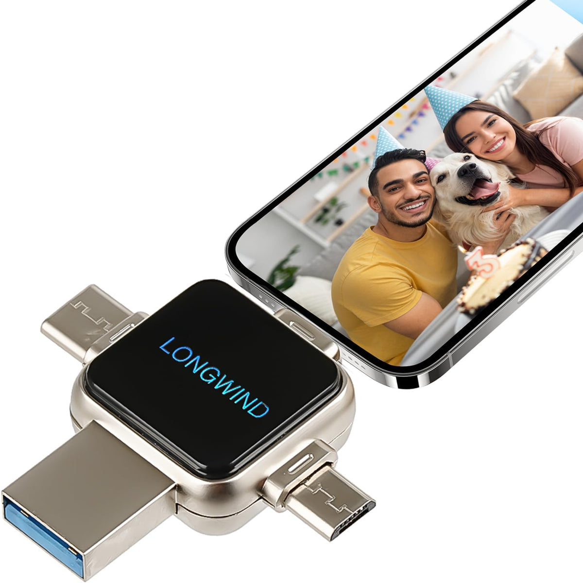 LONGWIND - Unidad flash USB 3.0 de alta velocidad de 512 GB, memori...