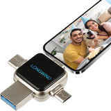 LONGWIND - Unidad flash USB 3.0 de alta velocidad de 512 GB, memori...