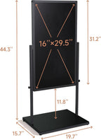 SELEAD - Pizarra magnética con soporte para el suelo, 20 x 45 pulgadas