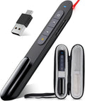 Clicker de presentación con estuche, presentador inalámbrico remoto Powerpoint Clicker, con bolsa de almacenamiento protectora