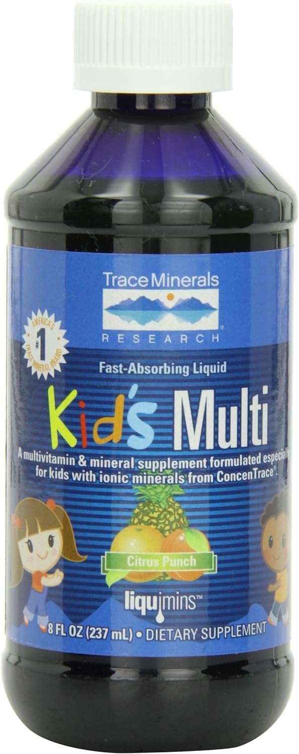 Trace Minerals Suplemento multivitamínico líquido múltiple para niñ...