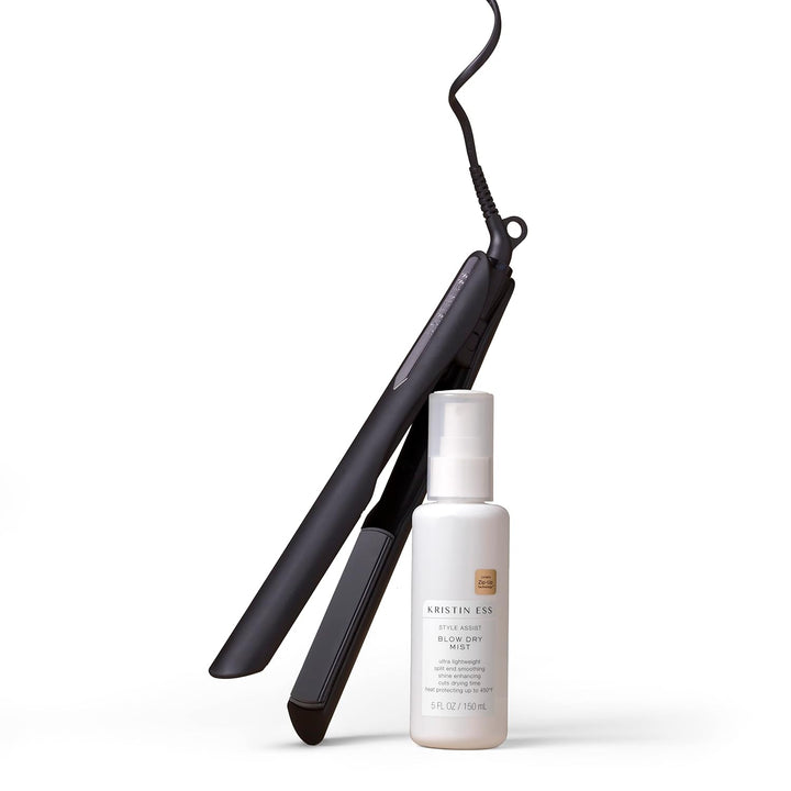 Kristin Ess Hair Nanoblack - Plancha alisadora de pelo 3 en 1 + spr...