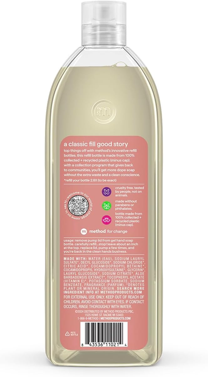 Method Repuesto de jabón de manos en gel premium, vainilla + frambu...