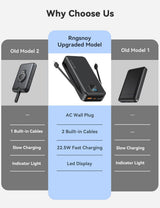 Cargador portátil, Batería externa de 20000 mAh con 22.5W de carga...
