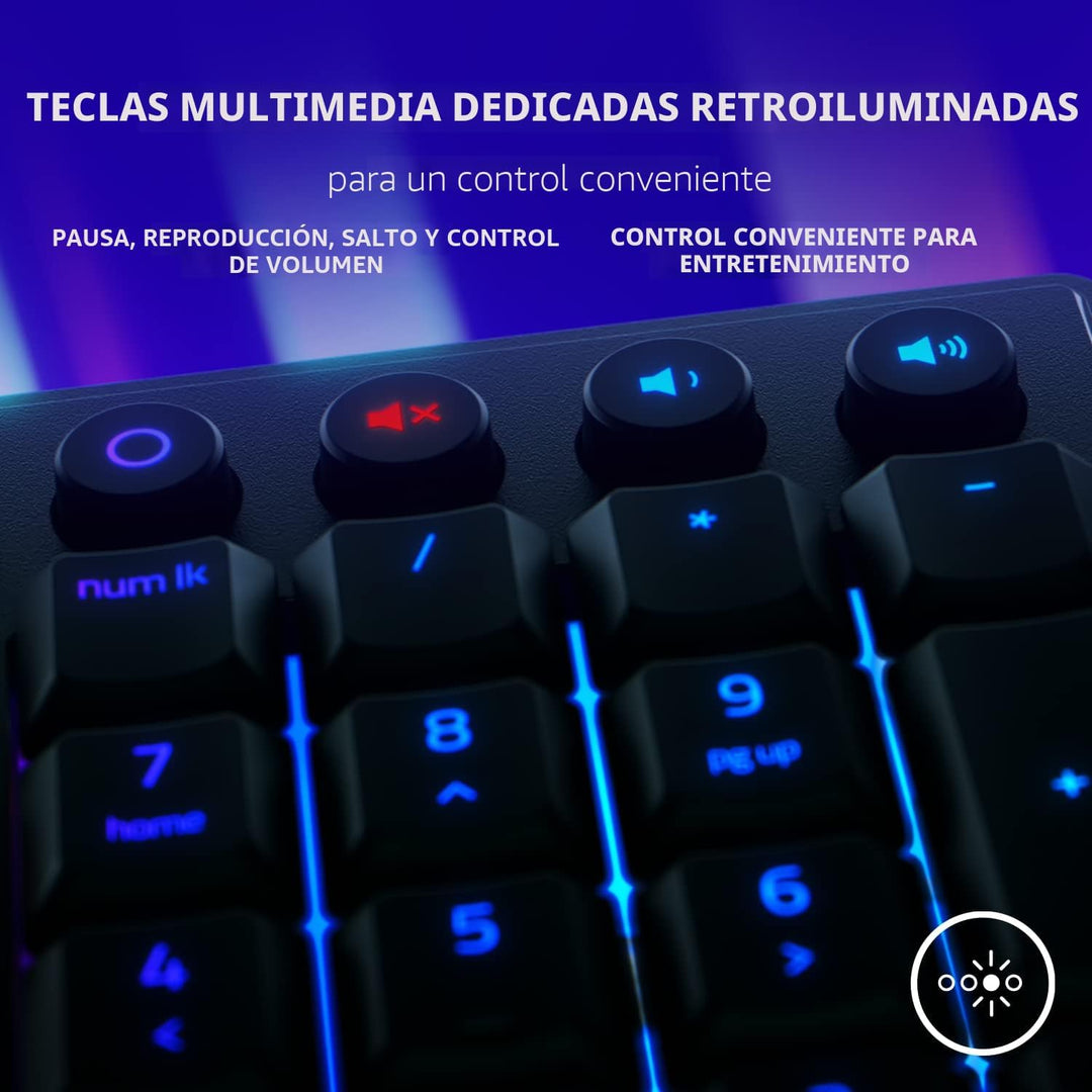 Teclado para juegos Razer Ornata V3: Teclas de perfil bajo - Interr...
