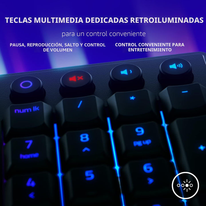 Teclado para juegos Razer Ornata V3: Teclas de perfil bajo - Interr...