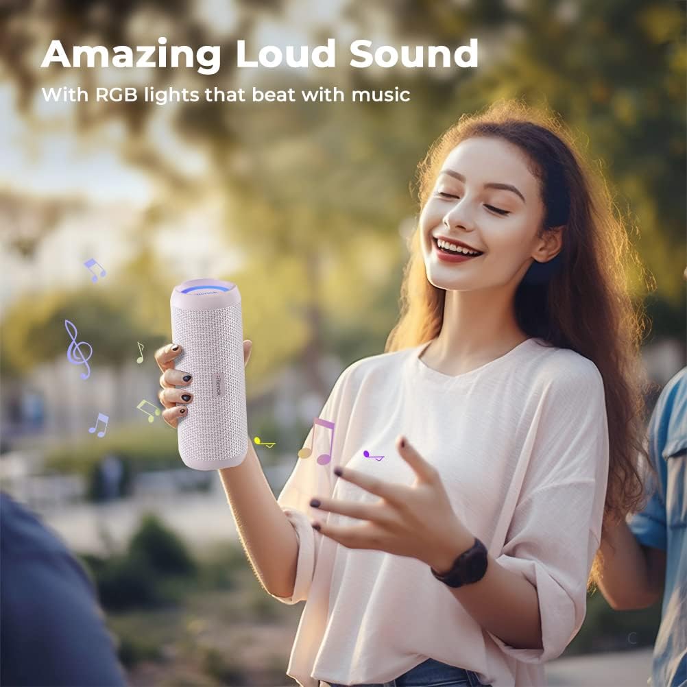 RIENOK - Bocina Bluetooth 5.3 portátil de 30W, emparejamiento dual,...