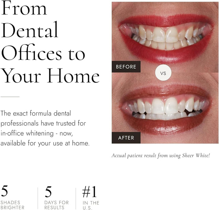 Sheer White! Tiras blanqueadoras de dientes \u2013 Fórmula de fuerz...