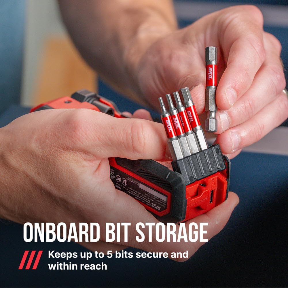 Skil PWR CORE GO Llave hexagonal plegable con juego de brocas de 27 piezas y estuche de almacenamiento duro - HK0001-02