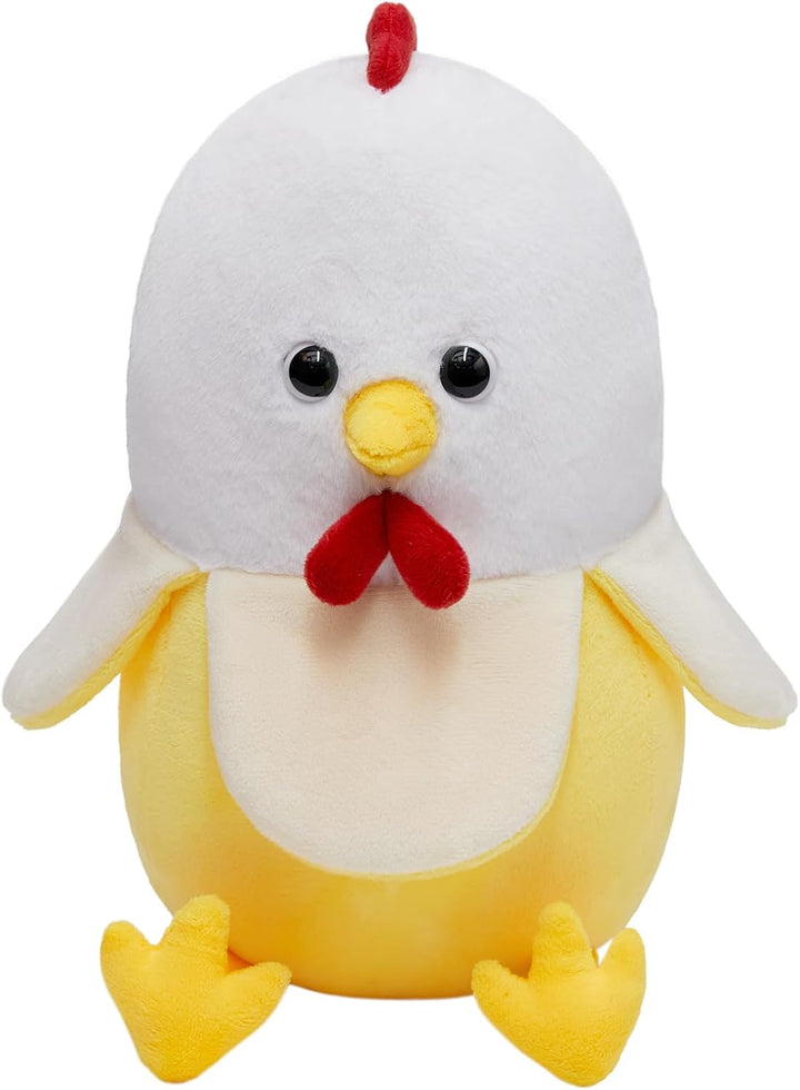 Yulefly Almohada de felpa de pollo y plátano 11 pulgadas