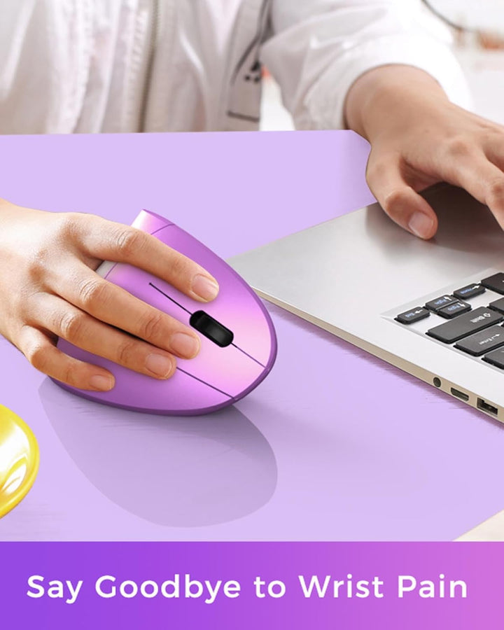 Lekvey Ratón Ergonómico, Ratón Vertical Inalámbrico Recargable 2.4...