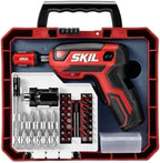 SKIL Destornillador inalámbrico recargable de 4 V con juego de 42 puntas, cargador USB y estuche de transporte - SD5618-03