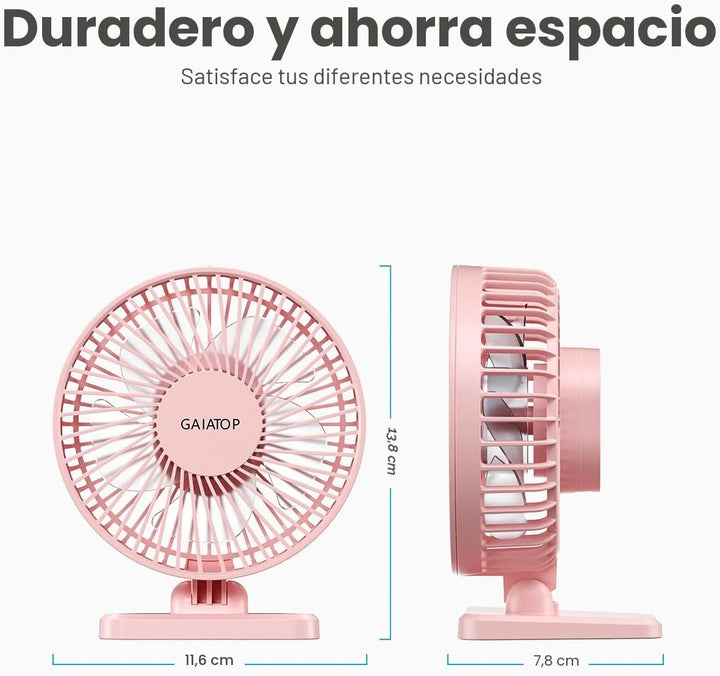 Gaiatop Ventilador de escritorio USB, pequeño pero potente, portáti...
