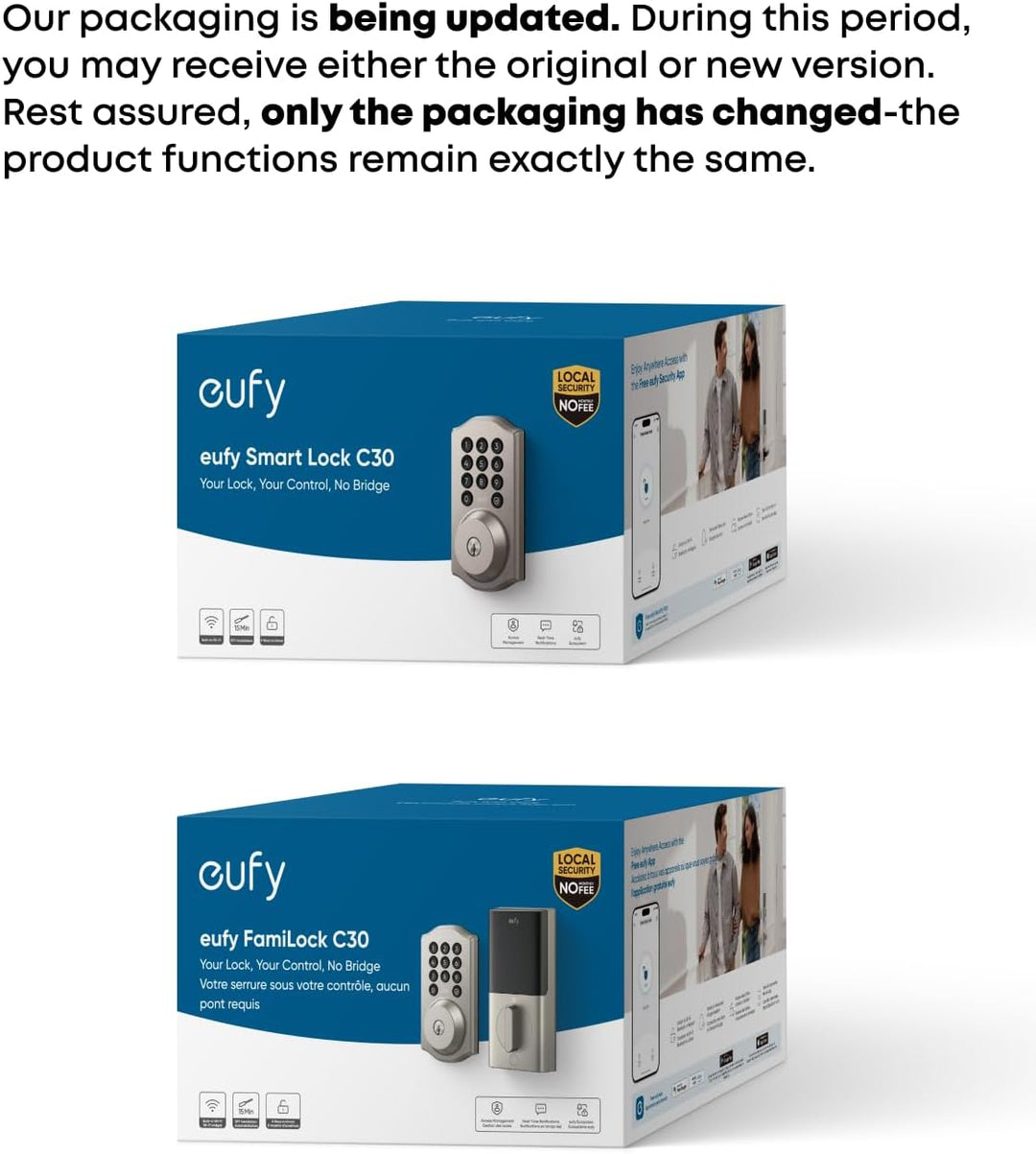 eufy Security Smart Lock C30, cerradura de puerta de entrada sin ll...