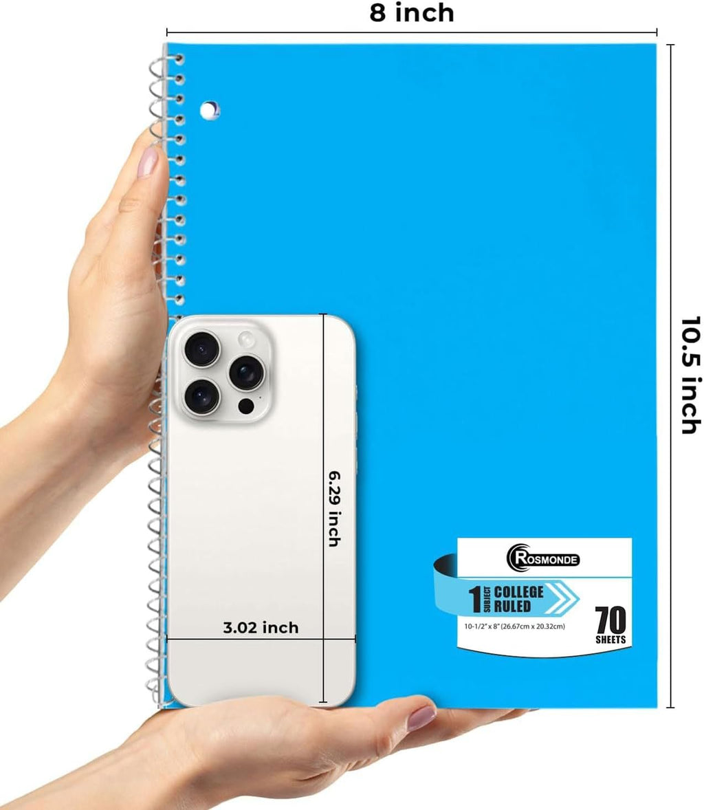 Paquete de 24 cuadernos en espiral granel, 1 materia, rayado
