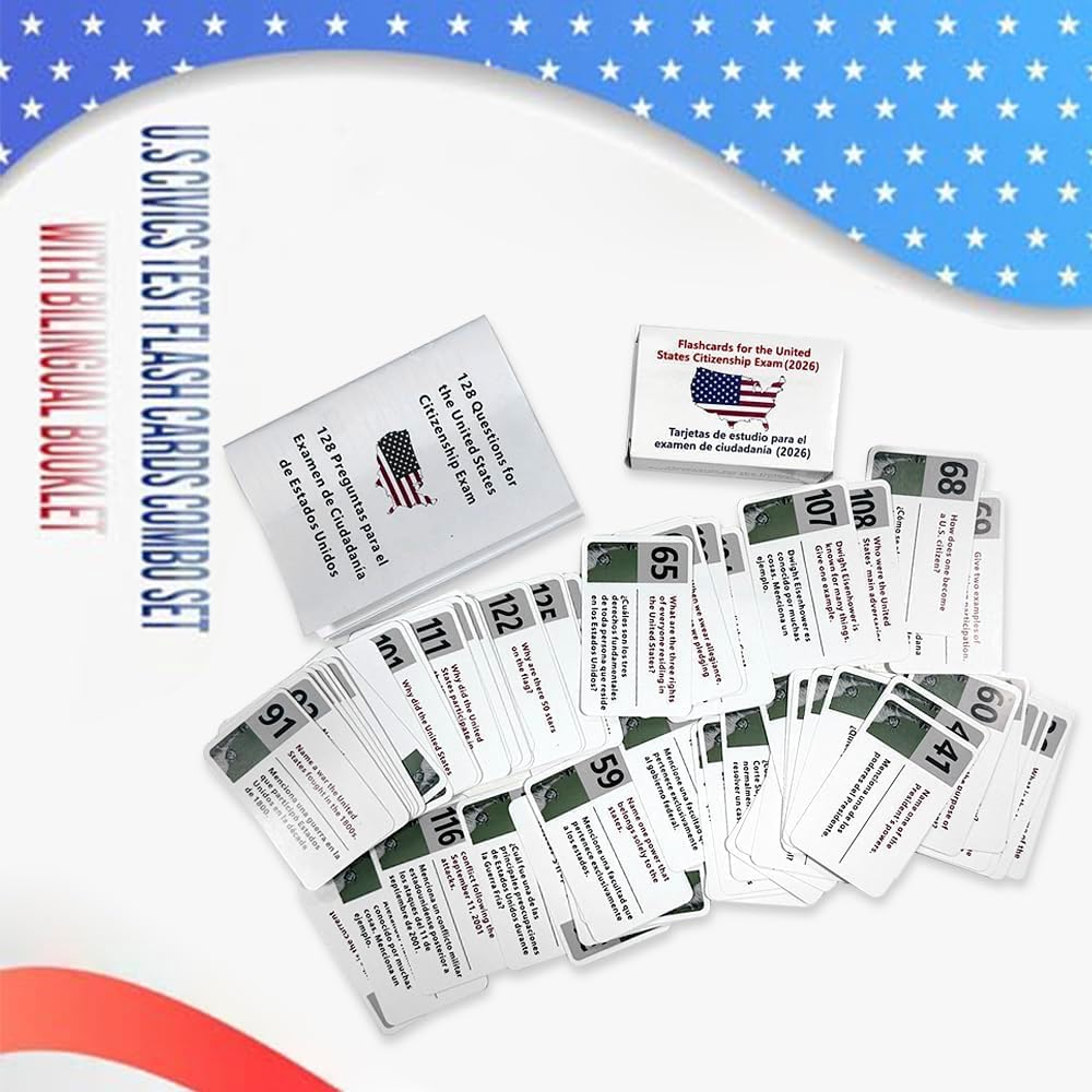 2026 US Civic Test Shorthand Card-128 US Citizenship Test