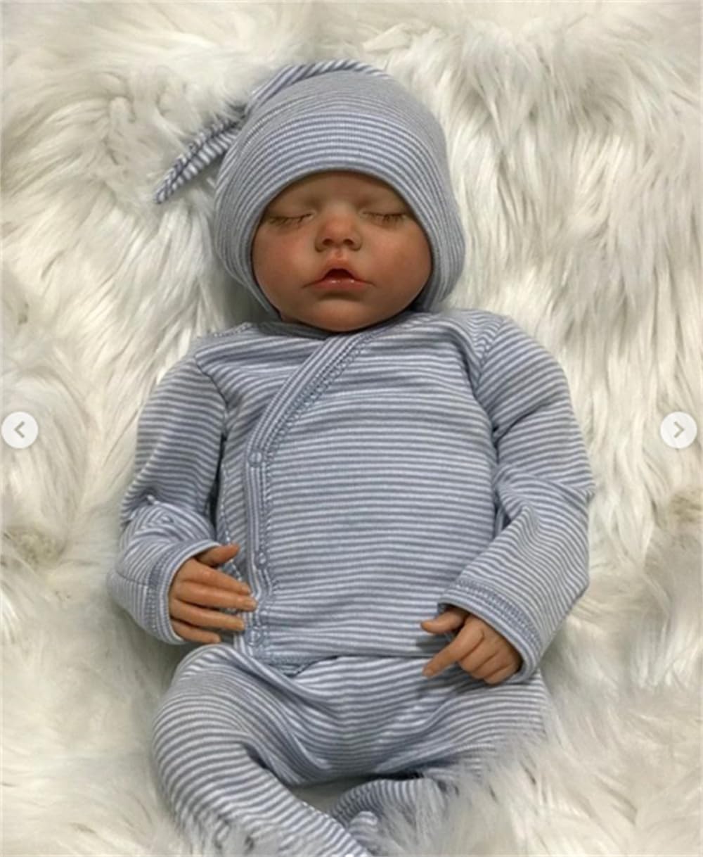Anano Muñecas Bebé Reborn de Silicona de Cuerpo Completo, Muñecas d...
