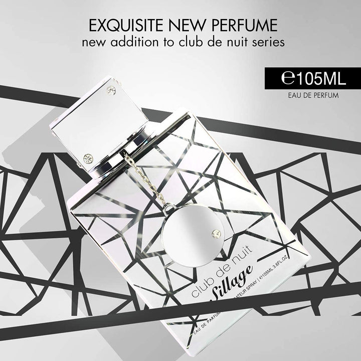 Armaf Club De Nuit Sillage - Eau de Parfum en espray unisex, 3.6 onzas