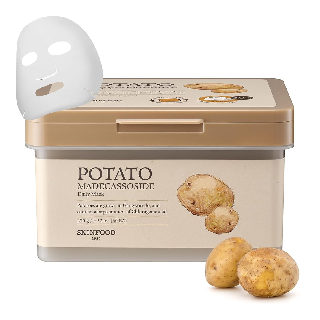 SKINFOOD - Mascarilla diaria de papas madecassoside, tratamiento co...
