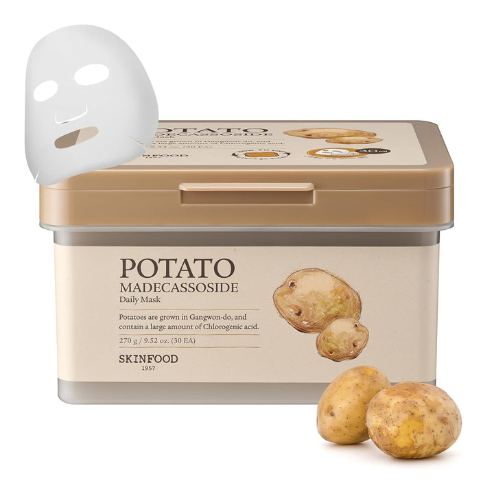 SKINFOOD - Mascarilla diaria de papas madecassoside, tratamiento co...