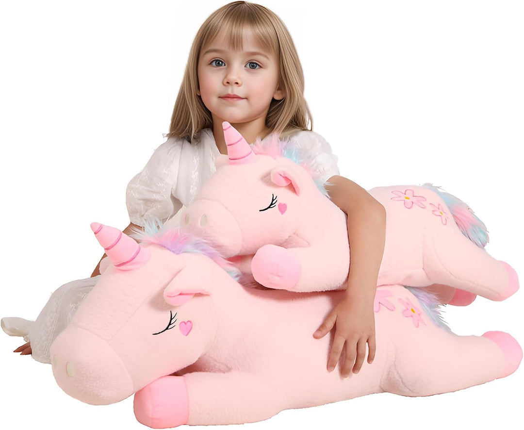 Tianmihou - Linda almohada de peluche de unicornio gigante rosa de...