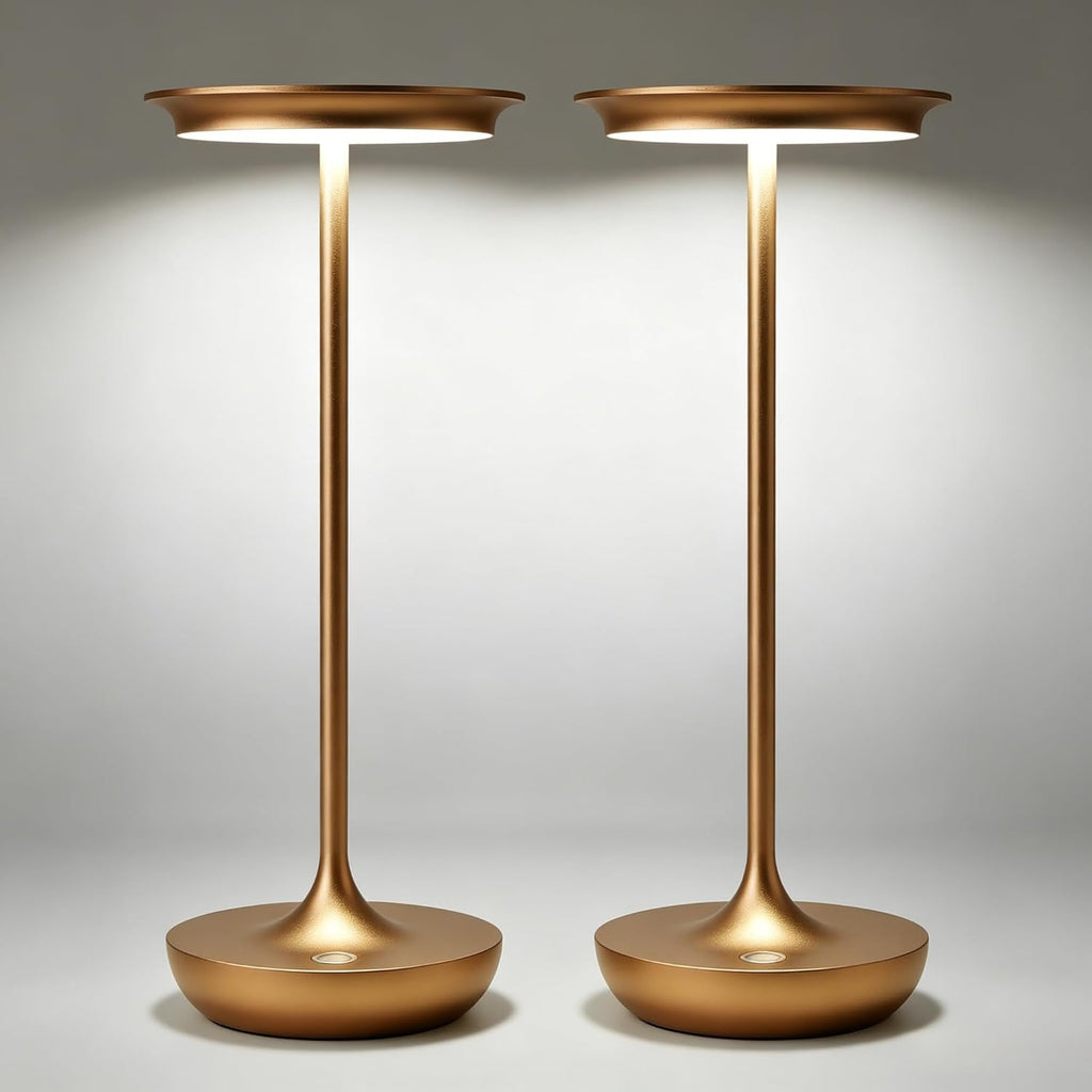 2 Paquetes LED de Mesa Inalámbricos 5000mAh Recargables para Mesa