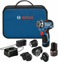 Bosch GSR12V-300FCB22 12V Max Taladro/Driver Sistema Flexiclick 5 en 1
