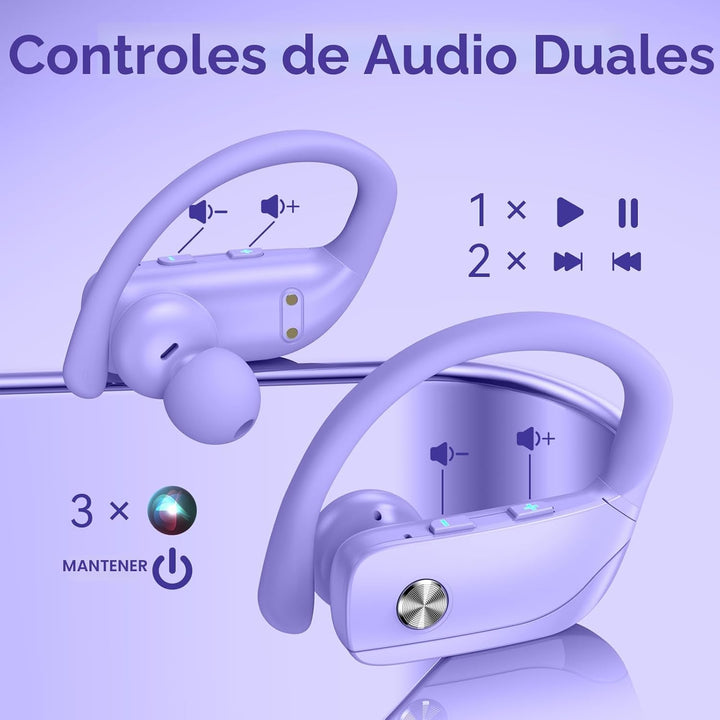 Auriculares inalámbricos Bluetooth 48 horas de reproducción para en...