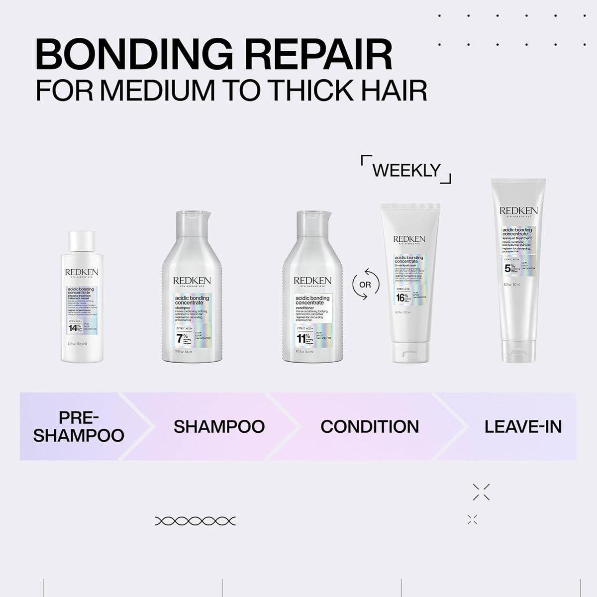 Redken Acidic Bonding Concentrate Shampoo For Damaged Hair Repair -...