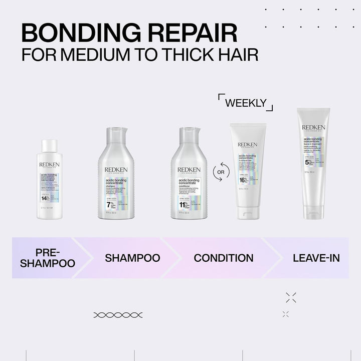 Redken Acidic Bonding Concentrate Shampoo For Damaged Hair Repair -...